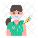 Woman Doctor Vaccination Icon