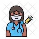 Woman Doctor Vaccination Icon