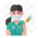 Woman Doctor Vaccination Medic Woman Icon