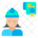 Woman Engineer Certificate  Icon