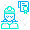 Woman Engineering Certificate  Icon