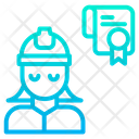 Woman Engineering Certificate  Icon