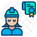 Woman Engineering Certificate  Icon