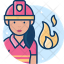 Woman Firefigter Firefighter Woman Icon
