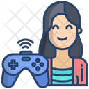 Woman Gamer Gamer Game Icon