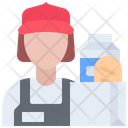 Woman Grocery Seller Icon