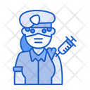 Woman Soldier Vaccination Icon
