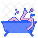 Woman Taking Bath Icon