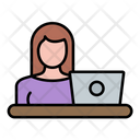 Woman Laptop Female アイコン