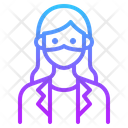 Woman Waring Mask  Icon