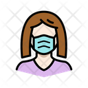 Woman With Face Mask Icon