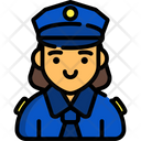 Women Police Security Safety Icon