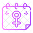 Womens Day Calendar March Icon
