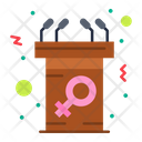 Womens Day Speech Announcement Communication Icon
