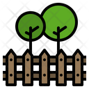 Wooden Fence Farming Garden Icon