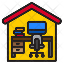 Computer Worker Work From Home Icon