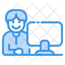 Work On Computer  Icon