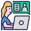 Work Remotely Remote Working Task Assignment Icon