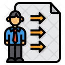 Worker Outsourcing Arrow Icon