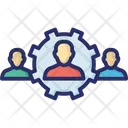 Workforce Management Icon - Download in Colored Outline Style