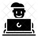 Man Working Laptop Icon
