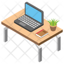 Laptop Office Desk Workplace Icon