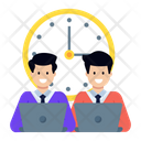 Job Time Punctual Persons Punctual Team Icon