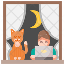 Cat Home Laptop Icon