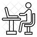 Working On Computer  Icon