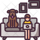 Dog Home Working Icon