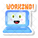 Working Sticker Icon