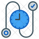 Working Time Start Finish Process Calendar Date Icon