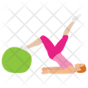 Workout Exercise Fitness Ball Aerobics Icon