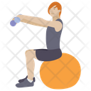 Workout Exercise Fitness Ball Aerobics Icon