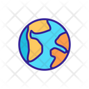 World Geography Contour Icon