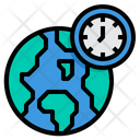 World Time Zone Clock Icon