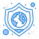World Globe Protect Security Icon