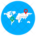 World Map Map Location Gps Icon
