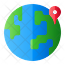 World Pin Location Icon