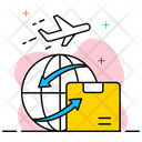 Worldwide Delivery Air Freight International Delivery Icon