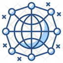 Worldwide Network Global Communication Global Connection Icon