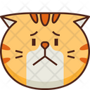 Worry Emoticon Cat Icon