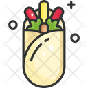 Wrap Tacos Fast Food Icon