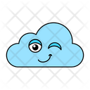 Wrinkle Eye Cloud Emoji Emoji Icon