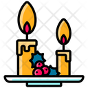 Two Candles Christmas Icon