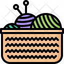 Yarn Basket Needles Icon