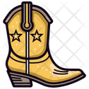 Yellow Cowboy Boots Shoes  Icon