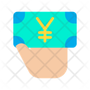 Yen Note Giving Yen Donation Icon
