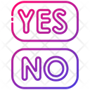 Yes No Button Icon
