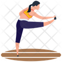 Athlete Yoga Gymnastic Icon